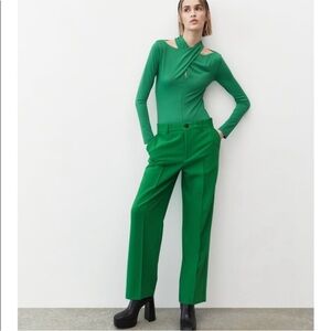 Zara Vibrant Green Trousers